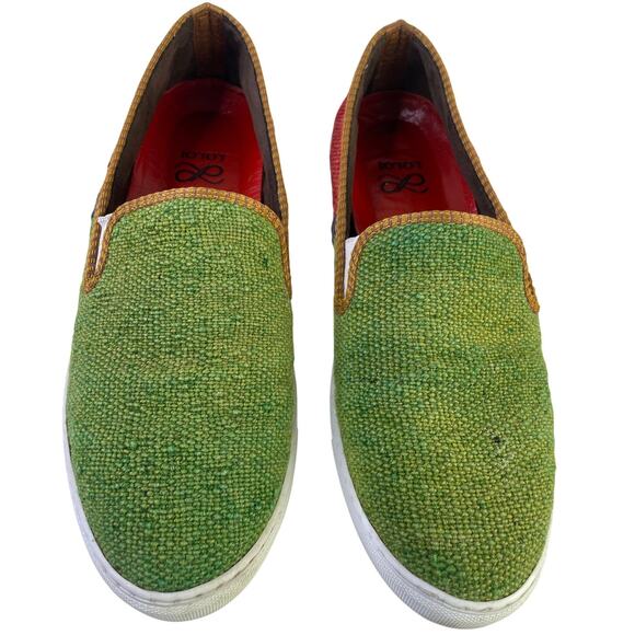LOLOI Mens One Time Release One of a Kind Green Red Blue Tan Slip On Loafer S 44 - Picture 3 of 13